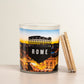 Rome Inspired Scented Soy Candle , 11 ounces - Great Gift For Travelers